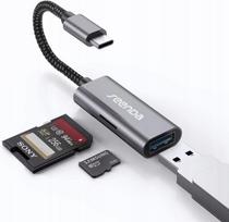 USB-C adapteris SEENDA, 3-in-1: USB 3.0, SD ir TF kortelių skaitytuvas