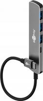 Plonas 4 jungčių USB šakotuvas, USB-C į USB-C/USB-A, 5Gbit/s