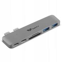 USB-C 6-in-1 hubas SAVFY, Thunderbolt 3, 40Gbps, skirtas MacBook