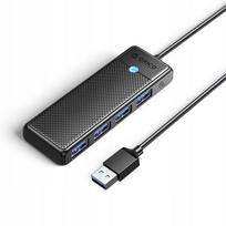USB šakotuvas, 4 USB-A 3.0 jungtys, 5Gb/s, juodas
