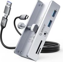 USB 3.0 šakotuvas su SD/TF kortelių skaitytuvu, 2 USB-A jungtimis ir 3,5 mm garso lizdu, 5 viename