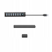 USB šakotuvas, 7x USB-A, USB-C jungtis, su maitinimu, aktyvus, 1 m
