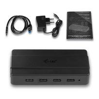 USB 3.0 šakotuvas, 4 jungtys, iki 5Gb/s, su maitinimo adapteriu
