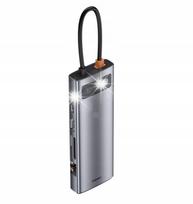 USB-C 9in1 HUB adapteris Baseus: USB 3.0, RJ45 1GB, HDMI, VGA, USB-C skirstytuvas