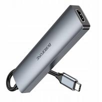 Adapteris Borofone DH15 6in1: USB-C į HDMI, USB-C, USB 3.0, SD, PD100W