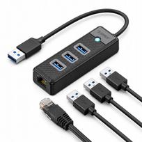 USB šakotuvas Orico PW3UR25-U3, 4 jungtys: 3x USB-A 3.0, 1x RJ45 2.5G Ethernet, 0,5 m