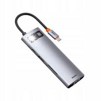 Doko stotelė Baseus 8in1 USB-C su USB 3.0, HDMI, MicroSD ir RJ45
