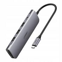 Adapteris UGREEN 5in1 USB-C su 3x USB 3.0, SD ir MicroSD lizdais