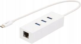 USB šakotuvas Amazon Basics U3-3UE04, 3x USB 3.0, 1x RJ45 gigabitinis ethernetas