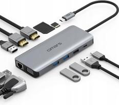 USB-C hubas OMARS, 11 jungčių dokas