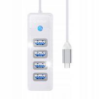USB-C adapteris Orico, 4 x USB 3.0, 5Gb/s, 15 cm