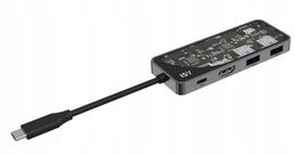 Daugiafunkcis adapteris ISY IAD-1028-2, USB-C, 4 jungtys: 2x USB 3.1 Type-A, 1x USB-C
