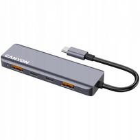 USB-C prijungimo stotelė Canyon DS-18, 5 jungtys, pilka