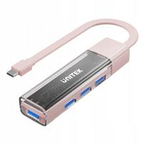 USB šakotuvas Unitek, 2 kryptys, USB-C/USB-A, 4x USB-A