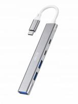USB šakotuvas ADAPTER HUB USB-C 5in1, 5 lizdai, HDMI 4K