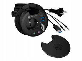 USB šakotuvas IcyBox, 2x USB 3.0, USB-C, garso jungtis, SD ir microSD kortelių skaitytuvas, lizdas