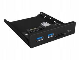 USB šakotuvas ICY BOX IB-HUB1417-i3, 2x USB 3.0, 1x USB Type-C, SD/microSD kortelių skaitytuvas