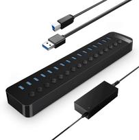 USB šakotuvas 16 jungčių, 3.0, 5Gbps, 78 W maitinimas