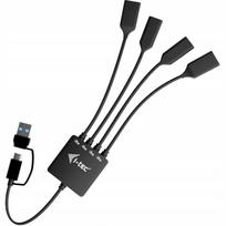 USB šakotuvas I-TEC, 4 jungtys (2x USB-C, 2x USB-A)