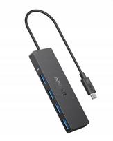USB-C šakotuvas, 4 USB 3.0 jungtys, 5Gb/s, 20 cm laidu