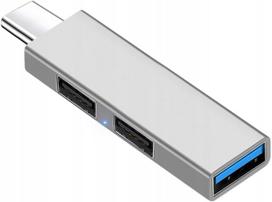 USB-C šakotuvas, 3 jungtys: 1x USB 3.0, 2x USB 2.0