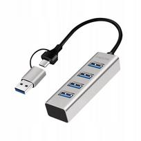 USB šakotuvas Logilink, 4 USB 3.0 jungtys, Thunderbolt 3/4 kabelis, 5Gb/s
