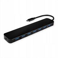 USB-C 3.2 Gen 1 šakotuvas, 7 jungtys, 12V maitinimo adapteris, VALUE