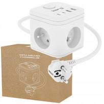 Maitinimo skirstytuvas su 3 lizdais ir USB, Power Cube Kerg