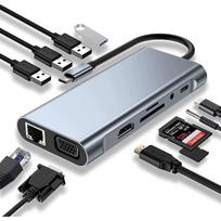 11 viename USB-C išplėtimo stotelė, tinkama MacBook Pro/Air