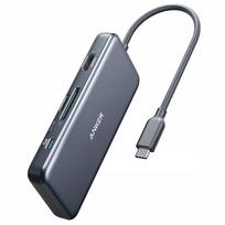 USB-C šakotuvas Anker PAP 21, 7 jungtys: 2x USB, 2x USB-C PD 100W, HDMI 4K 30Hz, SD kortelių skaitytuvas, kompiuteriui