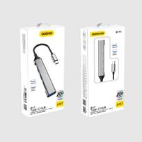 USB-C šakotuvas Dudao, 4 USB 3.0/2.0 lizdai, aliuminis
