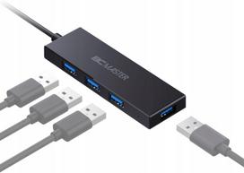 USB-C šakotuvas, 4 × USB 3.0 jungtys