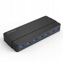 USB šakotuvas ORICO H7928-U3-V1, 7 lizdų, USB 3.0, 5Gbps, 12V maitinimas, juodas