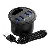 USB šakotuvas 4xUSB 3.0 įleidžiamas į stalą, 150 cm USB 3.0 laidas