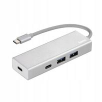 USB šakotuvas 1:4, USB 3.1 Type-C „Alu“, 2x USB-A, 2x USB-C