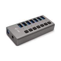 USB šakotuvas i-tec USB 3.0, 7 jungtys, 36W įkrovimas, jungiklių valdymas