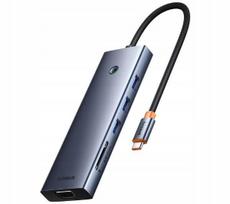 USB šakotuvas Baseus 10-in-1 UltraJoy: 3x USB, HDMI, VGA, SD, USB-C, 3,5 mm jungtis