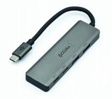 USB šakotuvas Accura, 2x USB 3.0, 2x USB-C 3.0, USB-A/USB-C 4in1