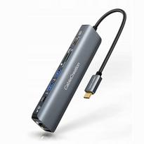 Adapteris MacBook Air/Pro (M1/M2/M3) su Thunderbolt, USB-C, HDMI 4K 60Hz, LAN, USB 3.0