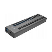 USB šakotuvas i-tec 13x USB 3.0, 60W, su jungiklių