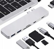 Adapteris USB-C, 2x USB-A, 2x USB-C, SD, microSD, HDMI, 7 viename