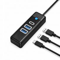 USB-C šakotuvas nešiojamam kompiuteriui Orico, 2x USB-A 3.0, 1x USB-C 3.0, 0,5 m