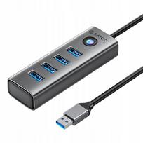 USB šakotuvas ORICO, 4x USB-A 3.0, 5Gb/s, aliuminis, su USB-A laidu