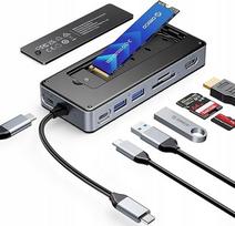 USB-C prijungimo stotelė ORICO 8in1 su M.2 SSD vieta ir 4K HDMI