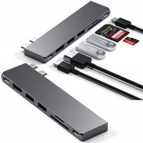USB-C adapteris SATECHI su HDMI, 2x USB-A ir SD skaitytuvu MacBook Pro / Air