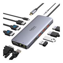 USB-C dokas nešiojamam kompiuteriui, 2 HDMI (4K), USB3.1, Ethernet, PD87W