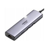 USB-C hubas: USB-A, HDMI, RJ45, SD ir TF kortelių skaitytuvas, USB-C PD