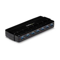 USB šakotuvas StarTech ST7300USB3B, 7 lizdai, USB 3.2 Gen 1, su maitinimo adapteriu