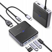 USB-C šakotuvas ORICO, 6-in-1, su 4K HDMI ir 100W PD