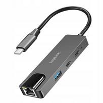 USB-C tinklo adapteris LogiLink, 3 USB prievadai, RJ45, Thunderbolt, Ethernet 2.5Gbps